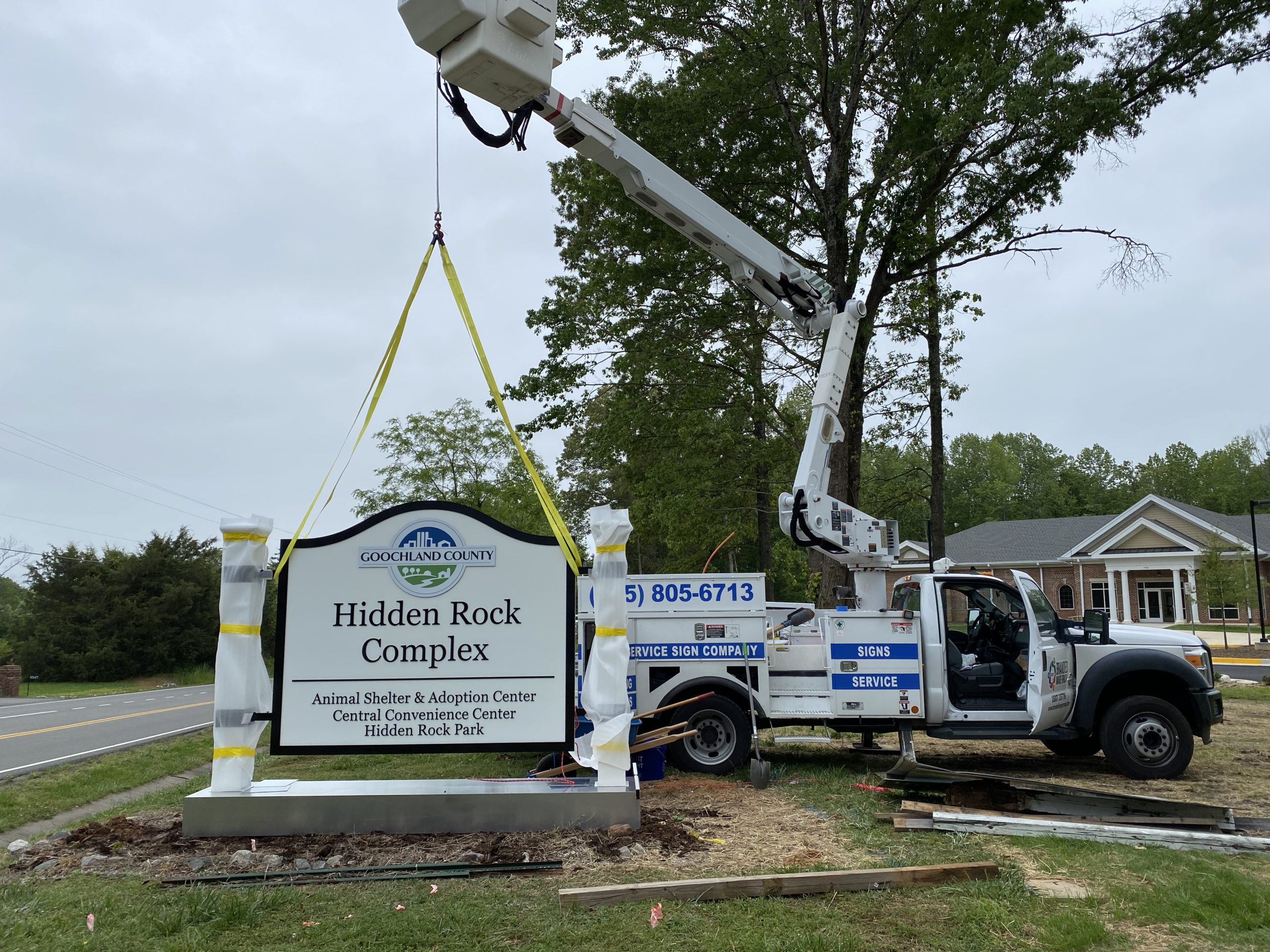 Hidden Rock Sign Install